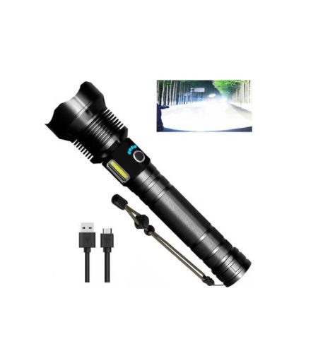 LED Rechargeable Tactical Laser Flashlight 90000 High Lumens